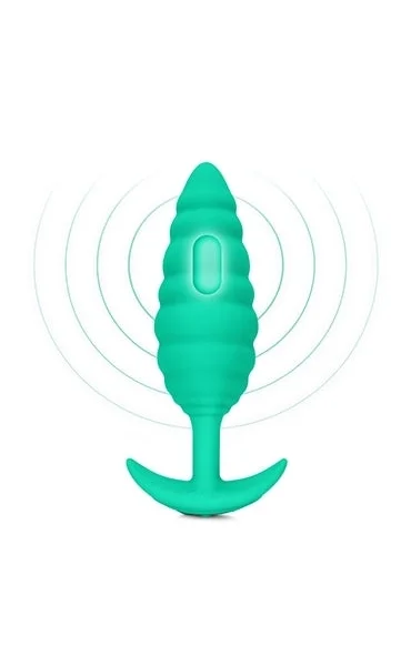 B-vibe Twist Texture Plug Green