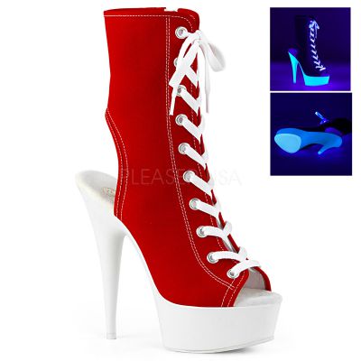 6 inches Heel 1 3 4 inches PF Open Toe Heel Lace Up Bootie Side Zip