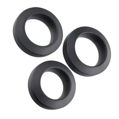 Adam s 3 Piece Penis Ring Set Black