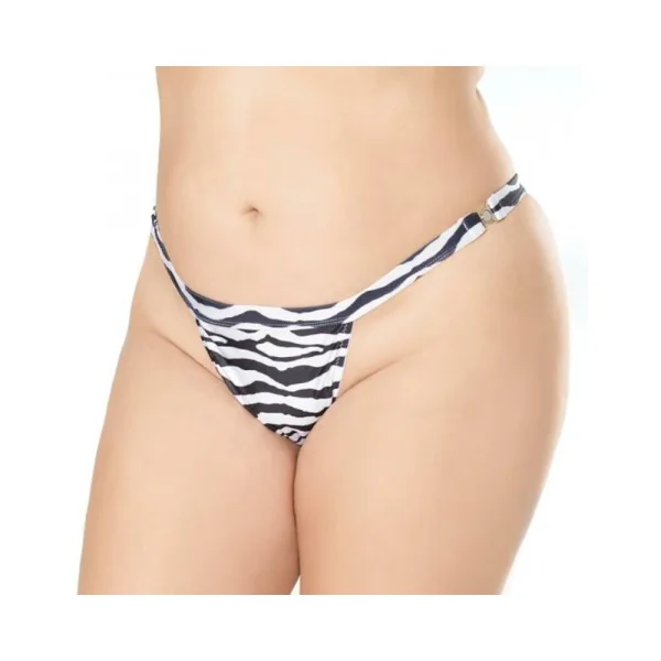 Quick-release Thong Zebra Pattern Os Xl Hanging