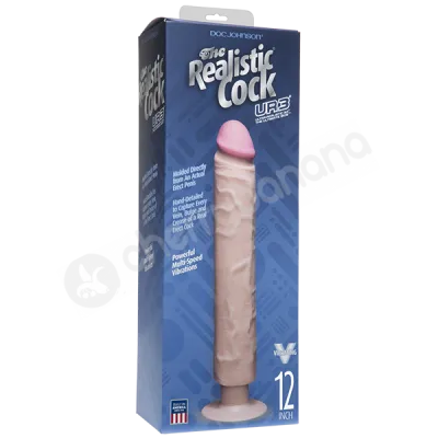 The Realistic Cock Flesh 12 Vibrating Dildo Without Balls