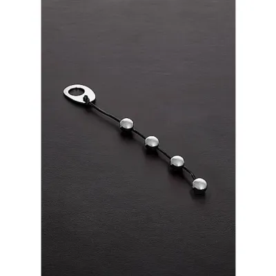 Heavy Steel Anal Beads Silver