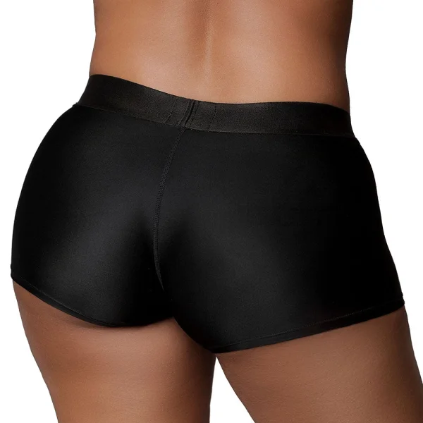 Ouch! Black Vibrating Strap-on Boxer