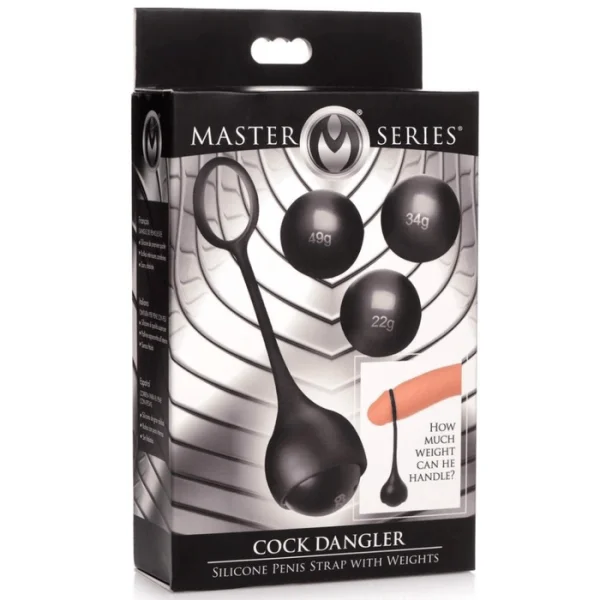 Master Series Cock Dangler Silicone Penis Strap with Weights