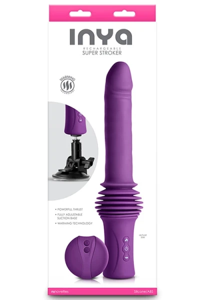 nsnovelties Super Stroker Remote Controlled 14.5" Thrusting Heated Vibrator with Suction Cup Base
