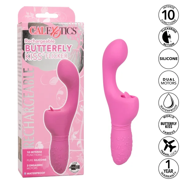Rechargeable Butterfly Kiss Flicker Pink