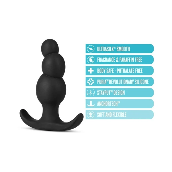 Anal Adventure Platinum Stacked Plug Black — image 14 of 15