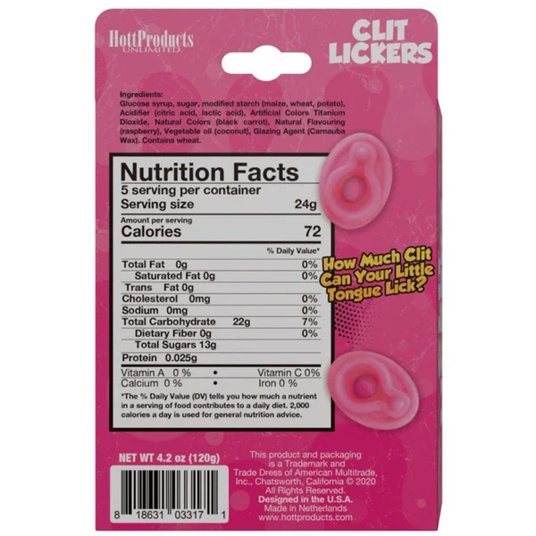 Clit Lickers Gummies Raspberry Flavors 4.2oz — image 5 of 8