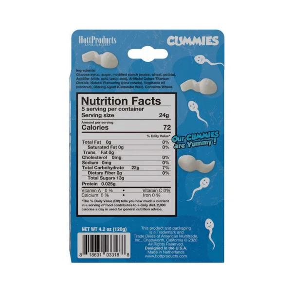Sperm Shape Gummies Pina Colada Flavored 4.2oz — image 9 of 9
