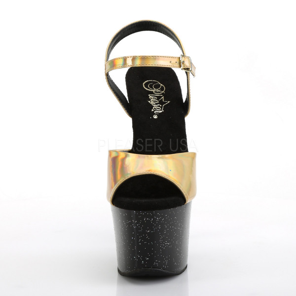 7 inches Heel, 2 3/4 inches PF Holographic Ankle Strap Sandal — image 6 of 12