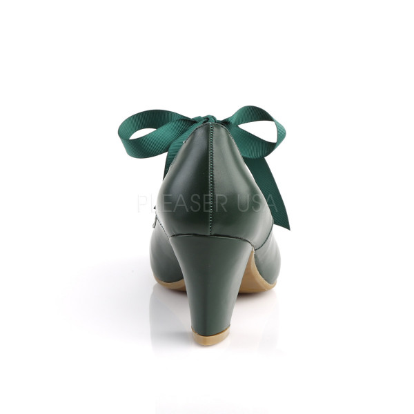 2 1/2 inches Cuben Heel Mary Jane Pump W/ Ribbon Tie