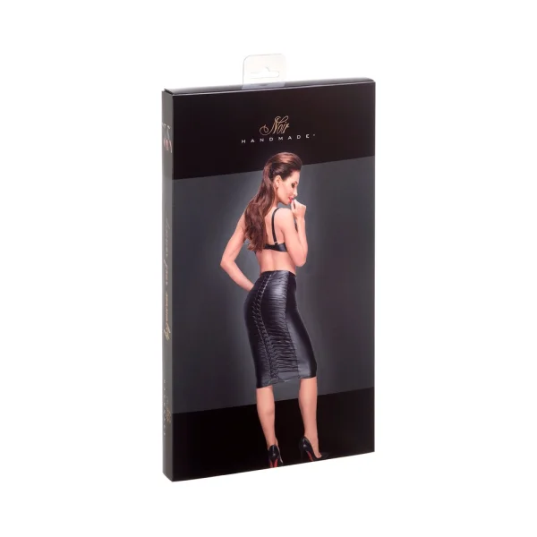Noir Powerwetlook Pencil Skirt Large