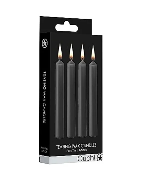 Teasing Wax Candles - Black - 4-Pack