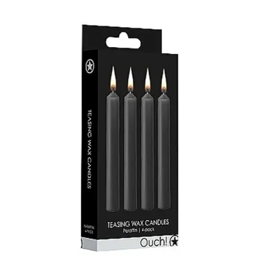 Teasing Wax Candles Black 4 Pack