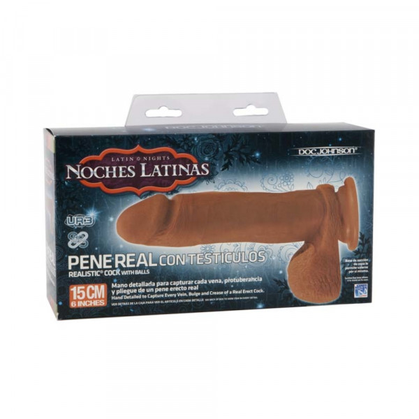 Noches Latinas 6 inches UR3 Realistic Cock Tan Dildo