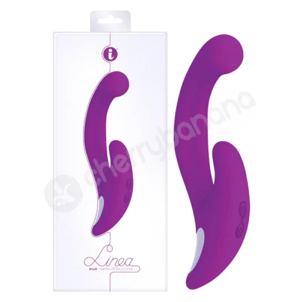 Linea Duo Purple Rechargeable Vibrator