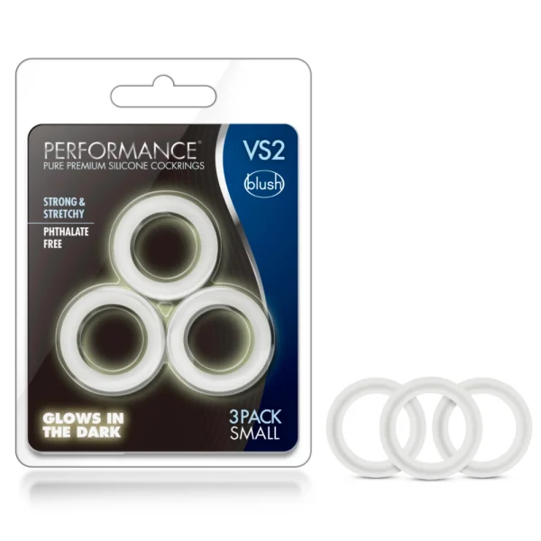 Glow in the Dark Silicone Cockring Set