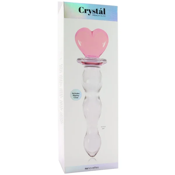 Crystal Heart of Glass Dildo - Pink