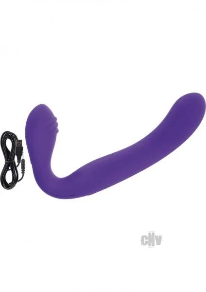 Rechargeable Silicone Love Rider Strapless Strap-on - Purple — image 4 of 6