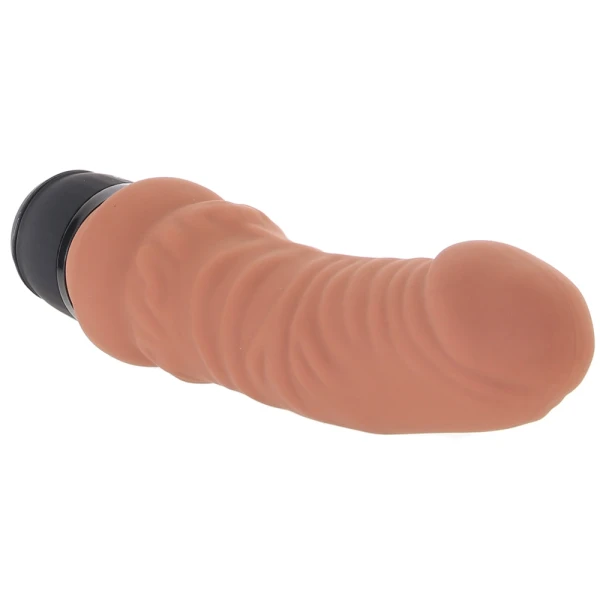 Powercocks Realistic Silicone Waterproof Rechargeable 6" Vibrator - Caramel