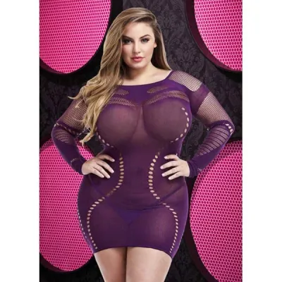 Lapdance LC65 Long Sleeved Mini Dress Queen