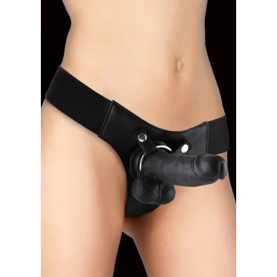 Realistic 8 Inch Strap On Black