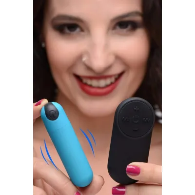 Bang Vibrating Bullet With Remote Control Blue