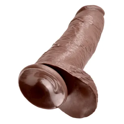 King Cock With Balls 12 Inch Brown 12 Inch
