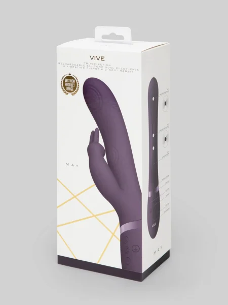 Vive MAY Rechargeable Pulsing Silicone Rabbit Vibrator