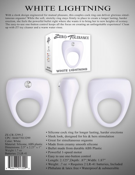 White Lightning Vibrating Cock Ring
