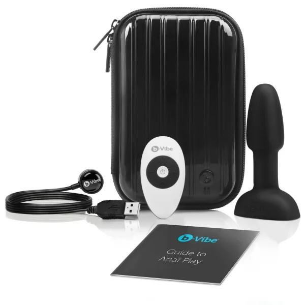 b-Vibe Rimming Plug Petite - Waterproof Remote Control Vibrating Anal Toy - Black