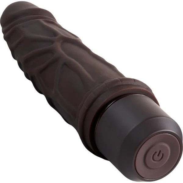 Dr. Skin Silicone Dr. Robert Waterproof Vibrating 7" Dildo By Blush - Chocolate