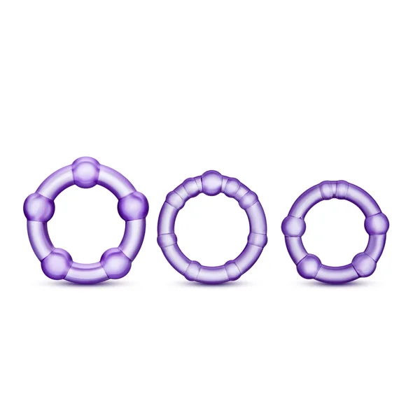 Stay Hard Beaded Cockrings - 3 Pack - Purple — image 8 of 10