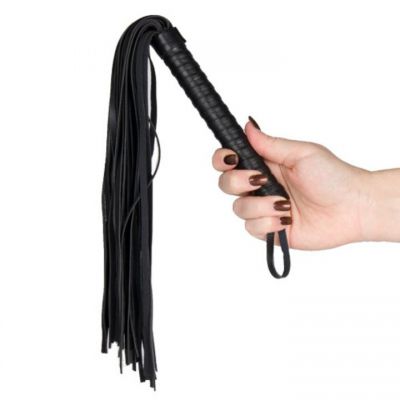 Bondara Black Faux Leather Flogger 17 5 Inch