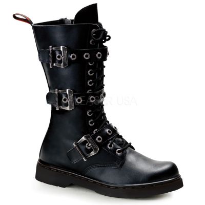 14 Eyelet 3 Buckle Vegan Calf Combat BT W Size Zipper