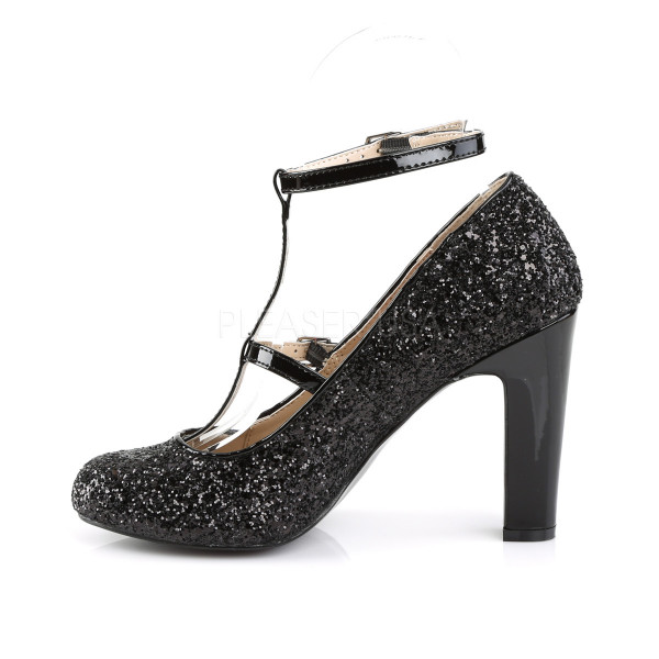 4 inches Heel, 1 1/2 inches PF Round Toe Pump W/ Glitters — image 19 of 20