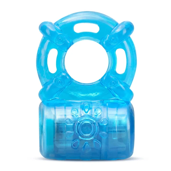 Stay Hard - Rechargeable 5 Function Cock Ring - Blue — image 15 of 16