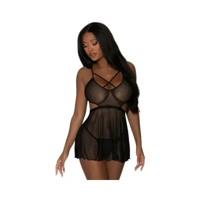 Magic Silk Girl Next Door Babydoll Panty Lilac Queen Size