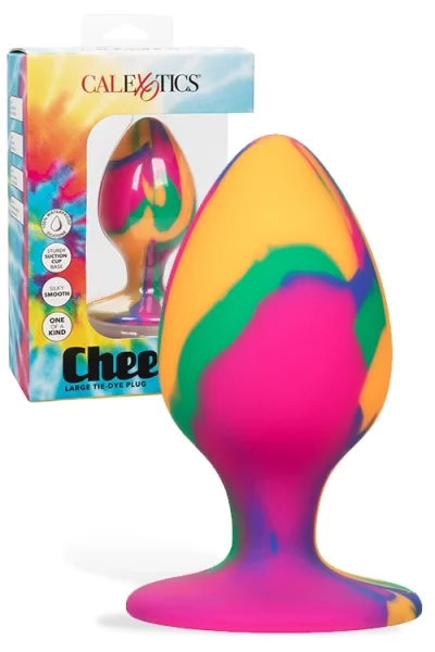 California Exotic 3.5" Cheeky Tie Dye Silicone Butt Plug