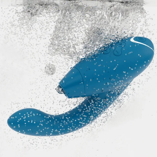 Womanizer DUO 2 Silicone Pleasure Air Clitoral & G-Spot Stimulator - Petrol
