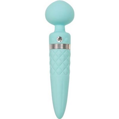 Sultry Dual Action Wand Vibrator Teal