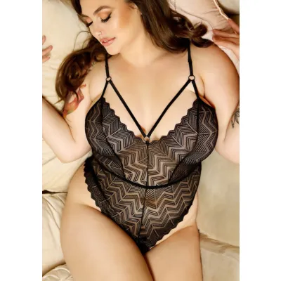 Wanderlust Chevron Lace Teddy Queen Size
