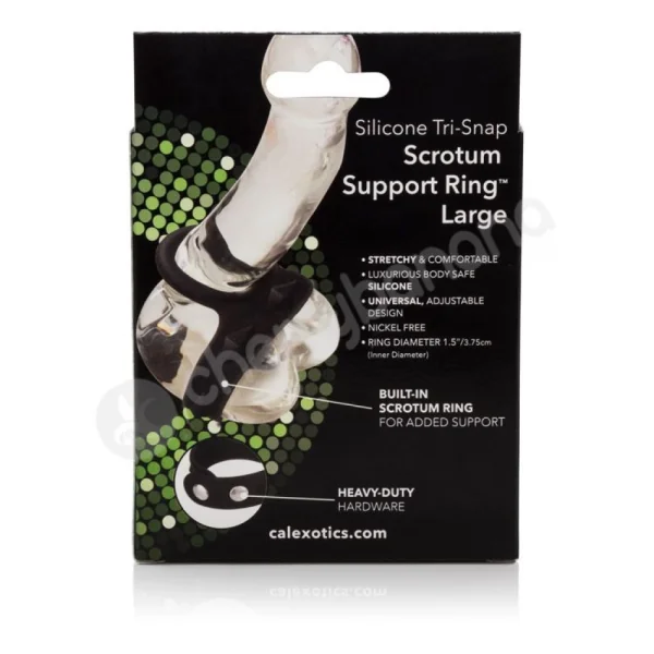 Silicone Tri-Snap Scrotum Support Ring - Large