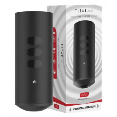 Kiiroo Titan Interactive Vibrating Stroker Black