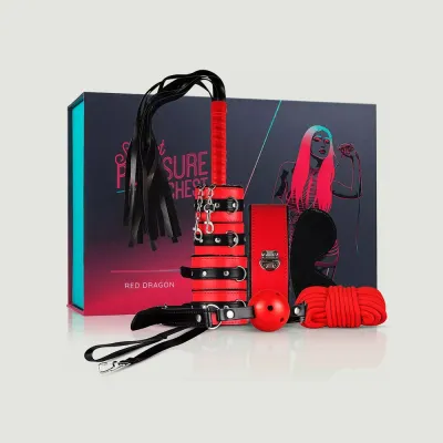 Secret Pleasure Chest Red Dragon Bondage Set