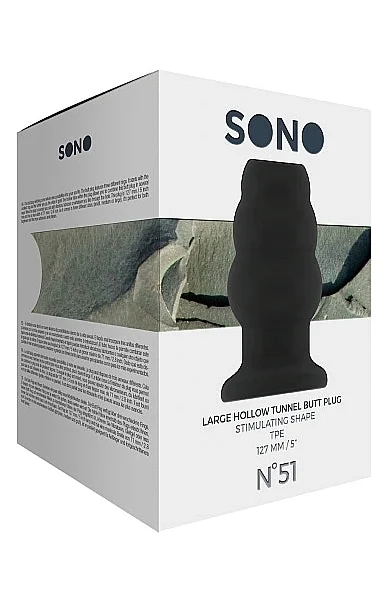 Sono No.51 - Large Hollow Tunnel Butt Plug - 5 Inch - Black