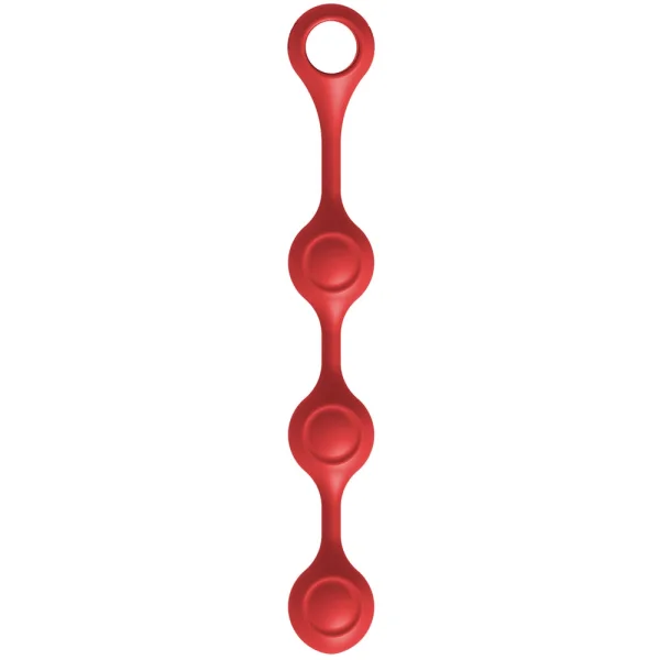 Anal Essentials Weighted Silicone Anal Balls - Red