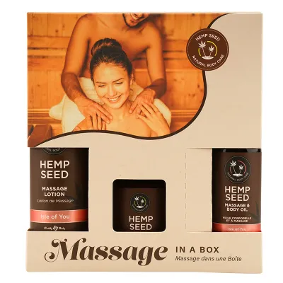 Earthly Body Hemp Seed Massage Gift Box Isle of You