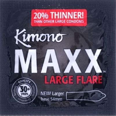 Kimono Maxx Flare Large Size Condoms 100 Pack