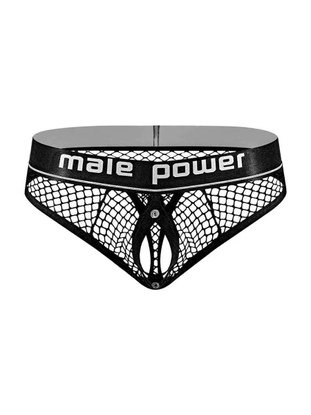 Cock Pit Net Cock Ring Thong - L- XL - Black